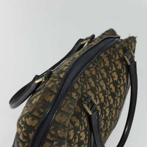 DIOR Trotter Canvas Hand Bag Navy Gold - Picture 6 of 12